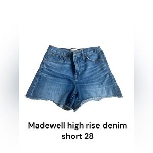 MADEWELL High-Rise Denim Shorts 28